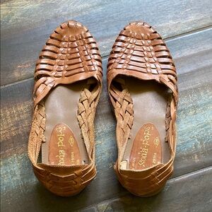 Brown Leather Sandals Huaraches Mexican Style Sandals Size 8